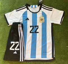 Conjunto Lautaro Martinez Argentina titular 22/23- 2 ESTRELLAS - #22 - comprar online