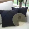 Kit com 2 Capas de Almofada Drapeada - Preta