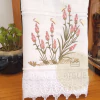 Toalha De Lavabo Branca - Lavanda Rosa