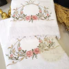 Kit Toalhas de Banho e Rosto Flor Rosa Branca Personalizável