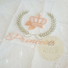 Manta para bebê Coroa Salmão - Princesa - comprar online