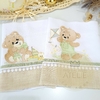 Duo de Fralda de Boca Ursinho Fofo Verde - Personalizável