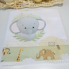Duo de Fralda de Boca Safari Verde Mimo - Personalizável - sisisalabimatelie