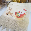 Toalha De Lavabo Marrom Clara - Papai Noel - Natal