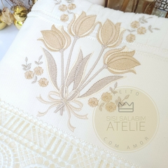Kit Toalhas de Rosto e Lavabo Marfim - Tulipa Bege - comprar online