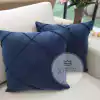 Kit com 2 Capas de Almofada Drapeada - Azul Marinho
