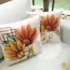 Kit com 2 Capas de Almofada Sublimada - Flores Geométrica