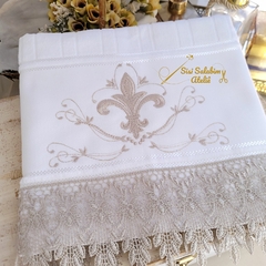 Toalha De Rosto - Flor de Lis 2 - Fendi
