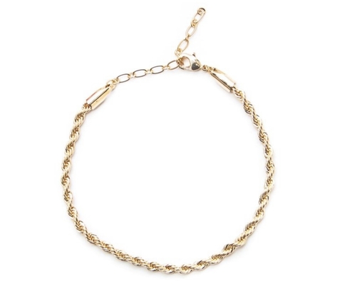 Pulseira cordão baiano dourada