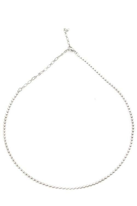 Choker diamantada prata