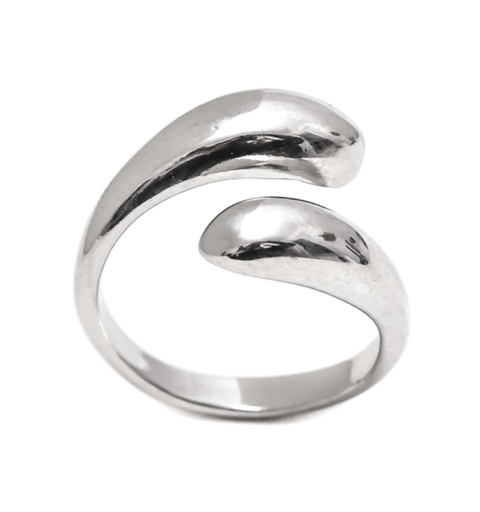 Anel regulável liso prata