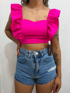 Cropped babado - comprar online