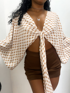 Blusa morcego marrom - comprar online