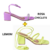 Kit 2 Sandálias Salto 8 CM Amarração e 4CM Fivela tornozelo BRADHA. Moda Verão - comprar online