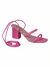 Sandália Salto 8cm De Amarrar Moda BRADHA.