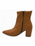 Bota Bico Fíno Com Salto 8 Cm Cano Médio Moda Casual Ziper na internet
