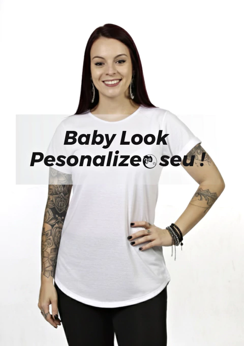 Baby Look Liberte sua Criatividade e personalize do seu jeito ! P ao G2 (Escolha seu tecido) - comprar online