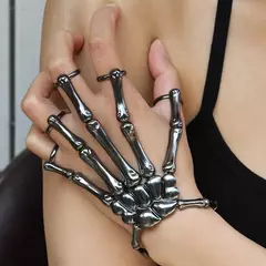 Pulseira de mão caveira estilosa