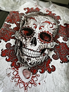 Camiseta e Vestido Kit casal caveira mexicana P ao G2 na internet
