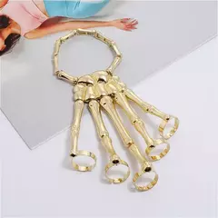 Pulseira de mão caveira estilosa