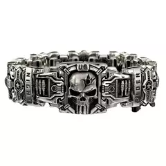 Pulseira Robusta Caveira HipHop - Tribo Personalizações