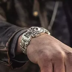 Pulseira Robusta Caveira HipHop - Tribo Personalizações