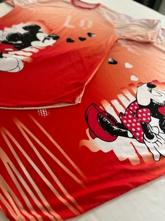 Camiseta e vestido Kit casal Mickey Minnie P ao G2 na internet