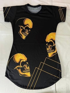Vestido Caveira Gold Skull P ao G2 - comprar online