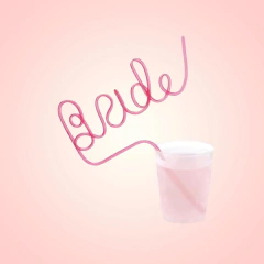 Popote Bride Rosa: Blanco y Rosa . Articulo decorativo para despedidas de Soltera