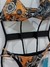 Biquini String Estampa Mandala (preto e laranja) - comprar online