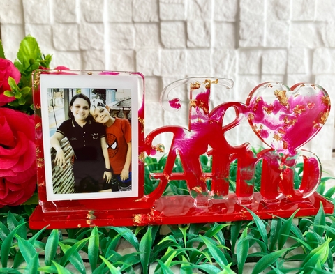 Plaquinha Te Amo + Foto