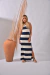 Vestido regata listrão V107-3 - loja online