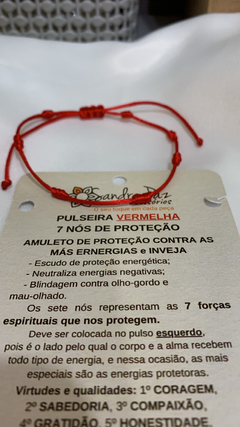 Pulseira 7 nós vermelha - loja online