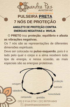 Imagem do Pulseira 7 nós preta