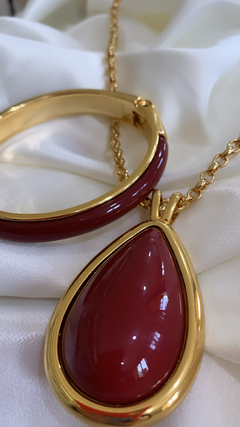 Conjunto Colar e Bracelete Marsala