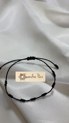 Pulseira 7 nós preta - loja online