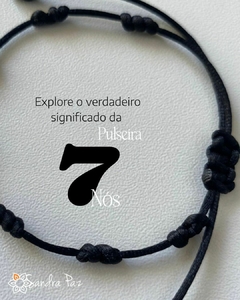 Pulseira 7 nós preta - comprar online