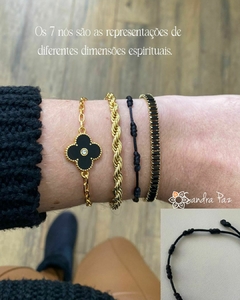 Pulseira 7 nós preta - SANDRA PAZ ACESSÓRIOS