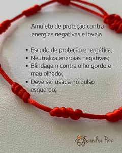 Pulseira 7 nós vermelha na internet