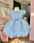 Vestido Borboletas Paetê Azul - Jardim - comprar online