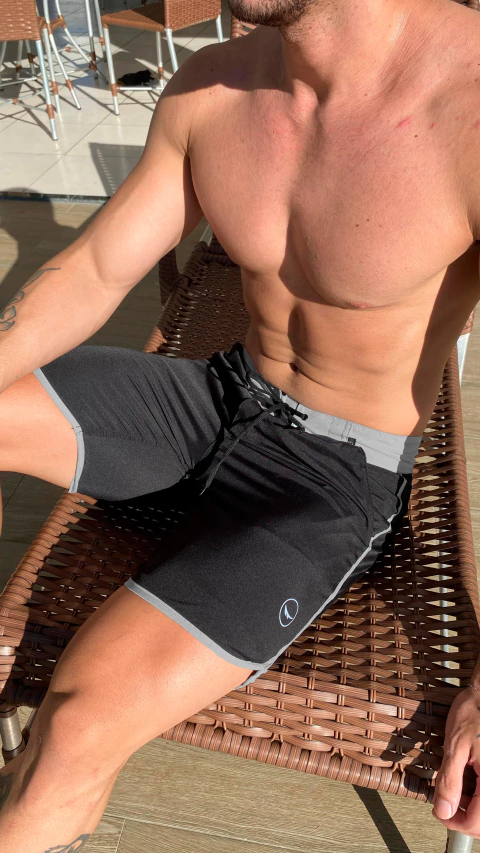 Boardshort Basic - Black Steel
