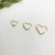 Trio piercing fake de coração