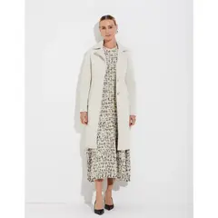 CASACO LONGO EM TRICOT DUBLADO