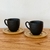 Set x2 Taza de café negra