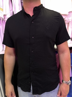 Camisa Lino Negra