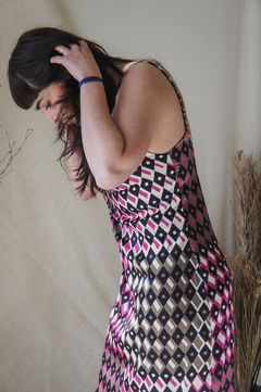 vestido alcinha geométrico - comprar online