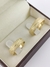 Par de Aliança Ouro 18k-750 6,5mm- Friso Diagonal Diamantada