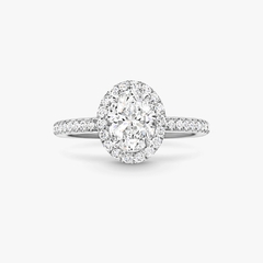 O anel de noivado em micropavê de Diamante oval - comprar online