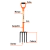 Bieldo para jardin, 4 dientes, Puno T2000, con TPR, mango 28 11018 - FERRETERIAS CORESI