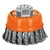 Carda copa 3" alambre trenzado grueso, eje 5/8"-11, Truper 17529 - comprar en línea